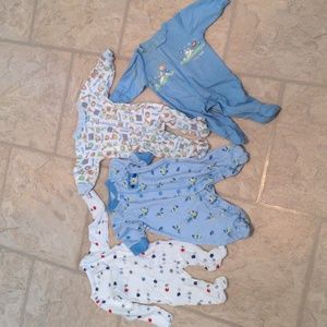 Four newborn pajamas